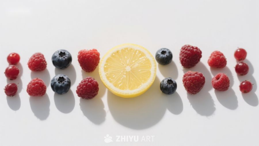 柠檬与浆果的色彩排列 271