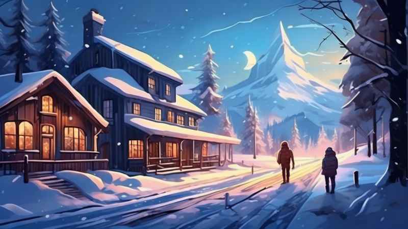 插画冬季背景图 56