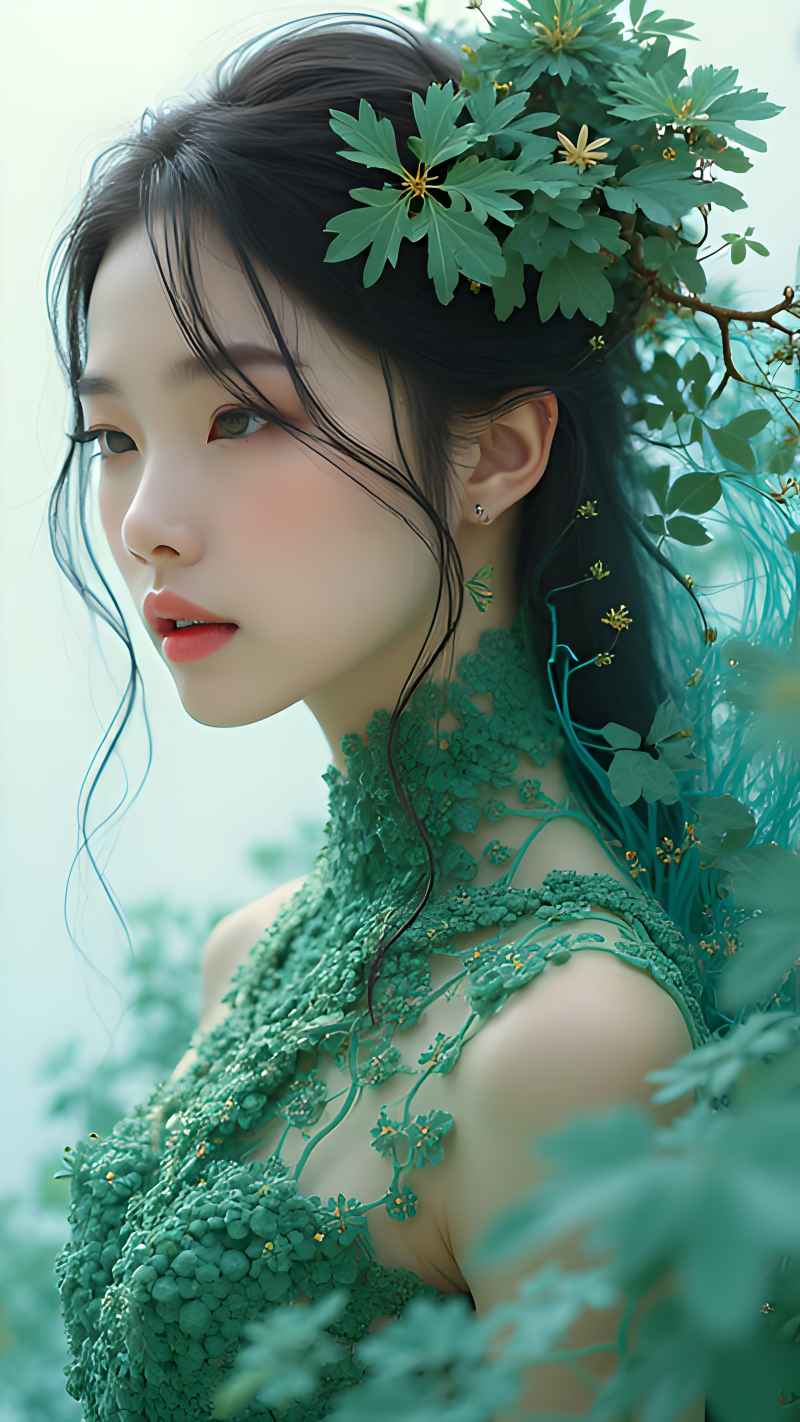 森林系列五颜六色古风艺术美女 56