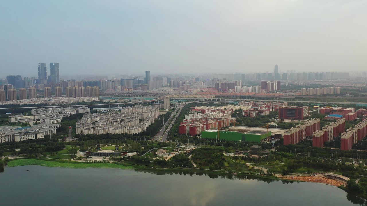 郑州龙子湖高校园区 航拍
