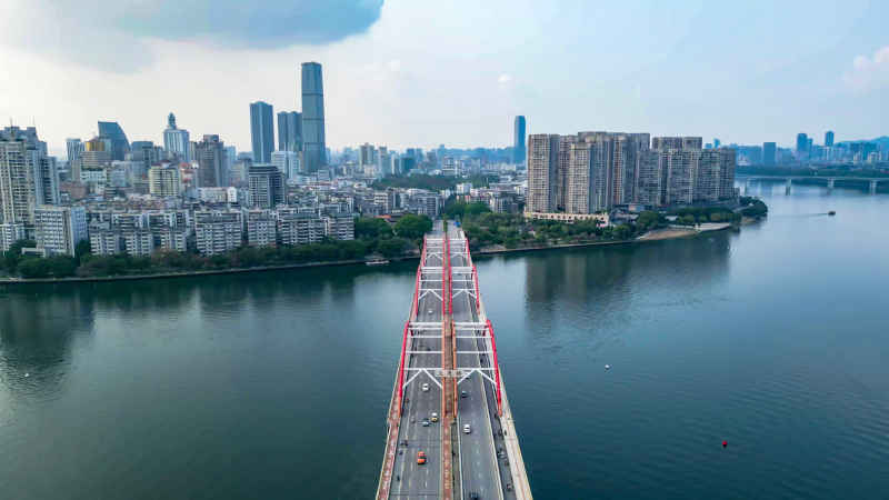 广西柳州城市风光航拍摄影图 