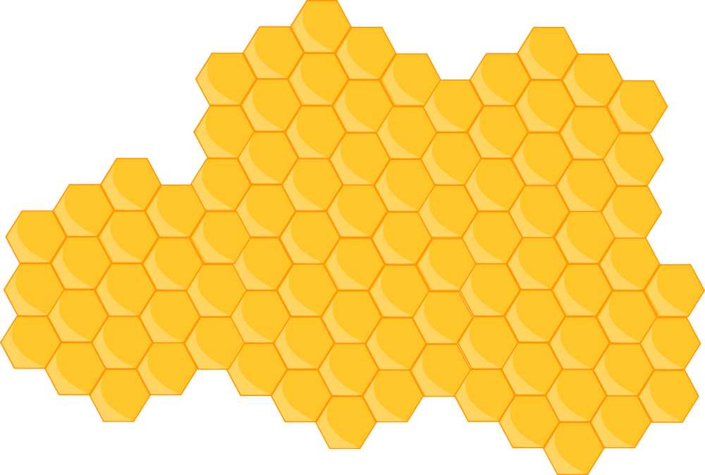 配置单元蜂窝蜜蜂六角头黄色甜模式橘纹橙色的蜜蜂