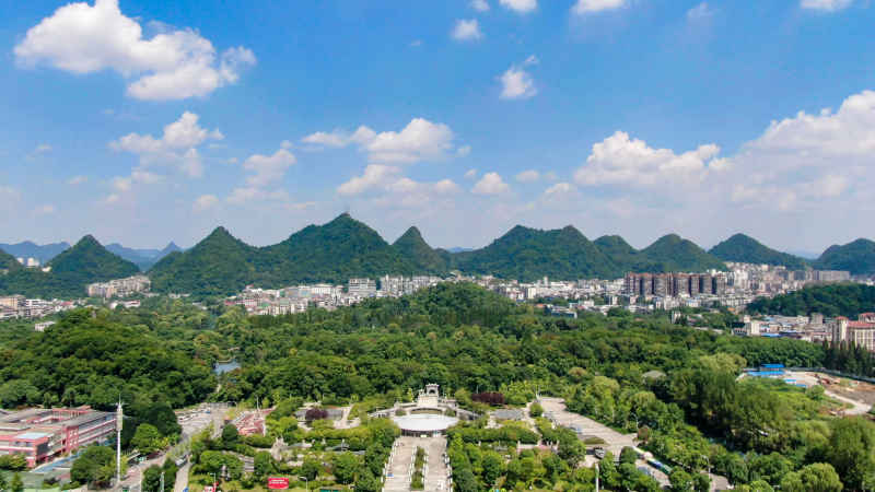 贵州贵阳城市建设航拍摄影图
