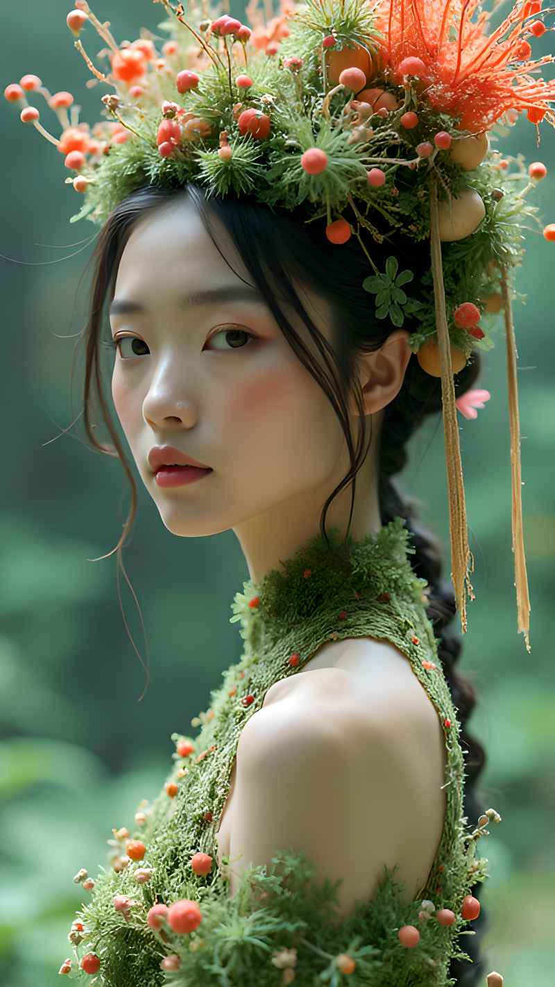 森林系列五颜六色古风艺术美女 118