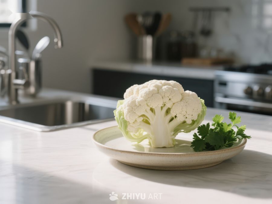 厨房台面上的花椰菜 70