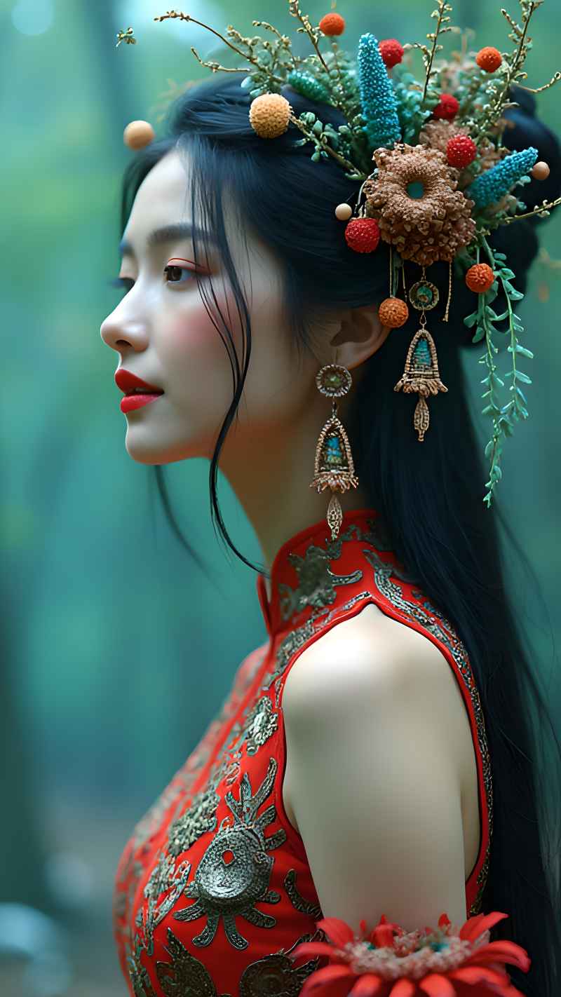 红色女子户外拍摄系列高清艺术视觉 39