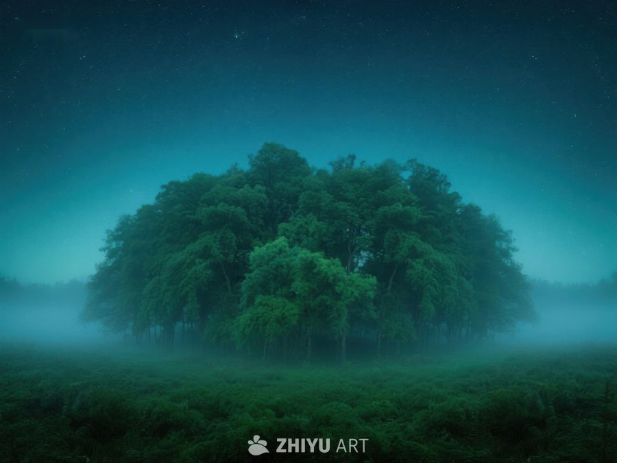 夜幕下的神秘树林 513
