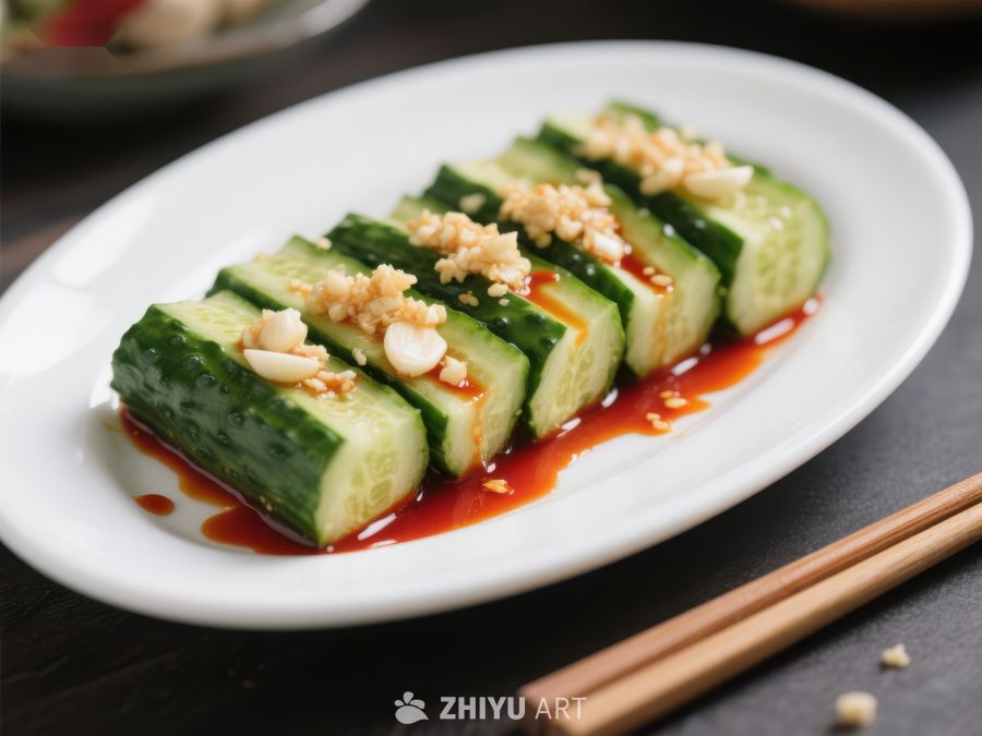 蒜蓉黄瓜条配辣椒油 921