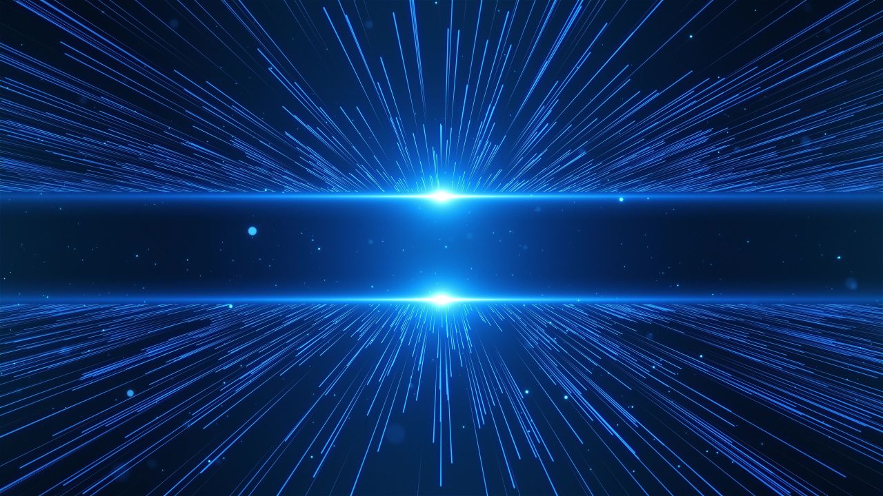 蓝色科技光线粒子背景