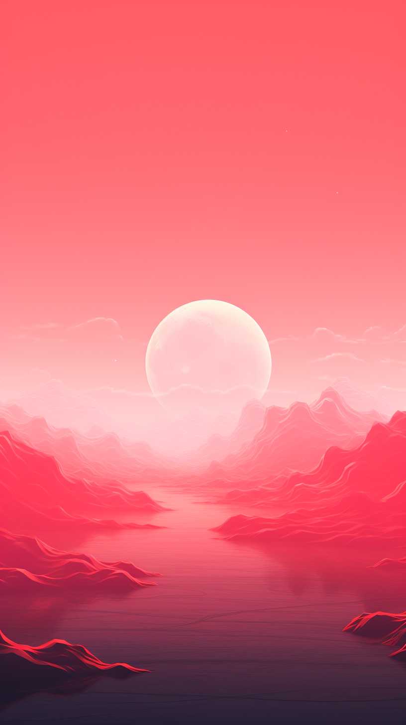 红色背景艺术图