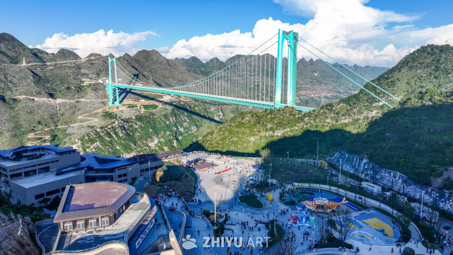 航拍贵州花江峡谷大桥 1