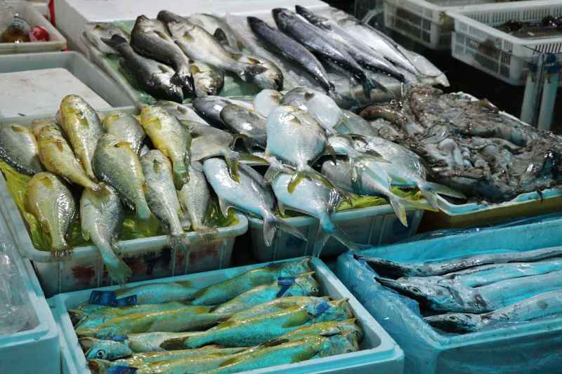 海鲜市场摊位