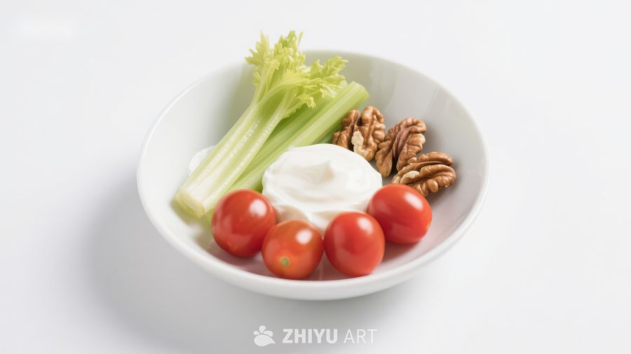 健康轻食：蔬菜坚果配酸奶