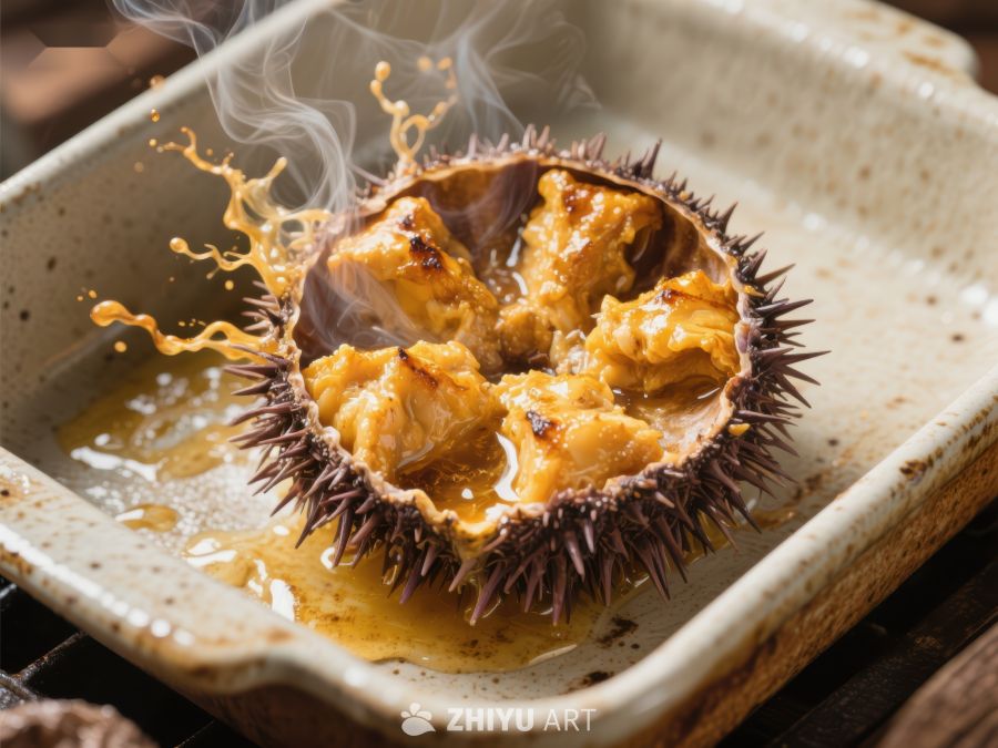 热腾腾的海胆美食