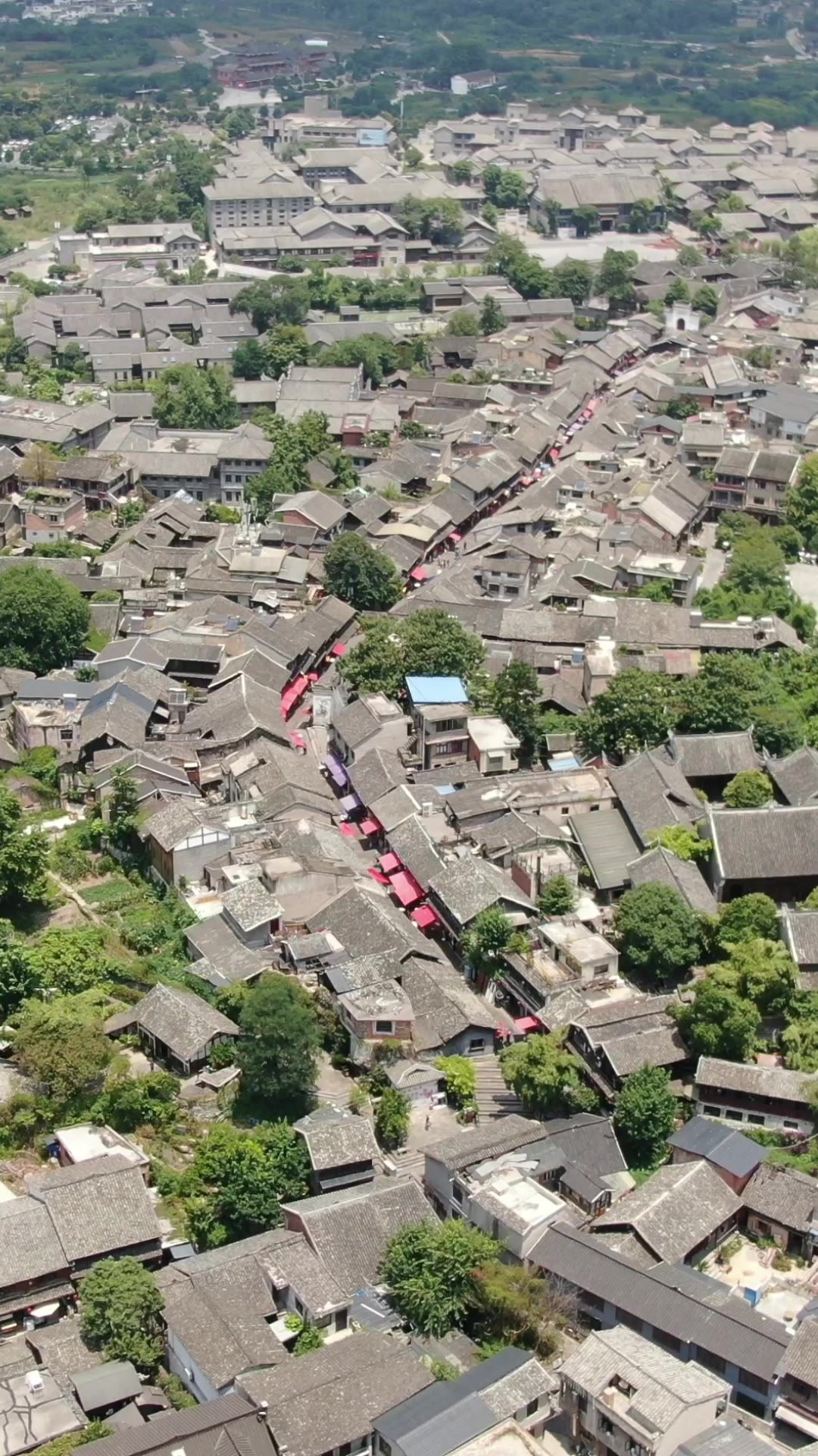 贵阳青岩古镇竖屏航拍