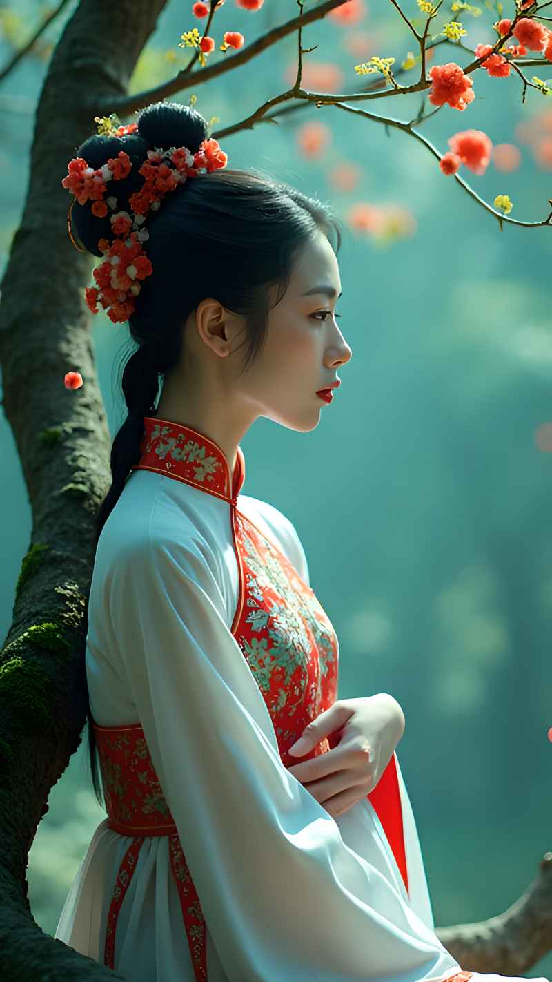森林系好看拍摄特色美女 99
