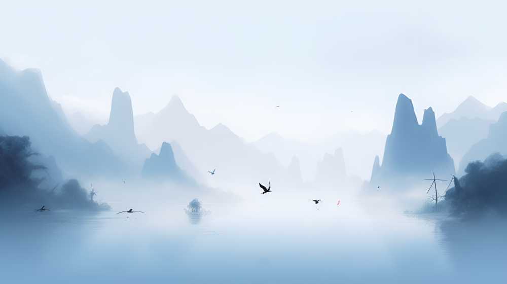 山水风景画中国风