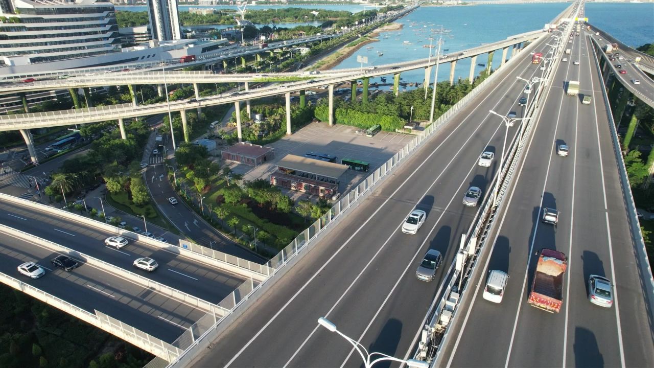 厦门航拍集美立交桥景观