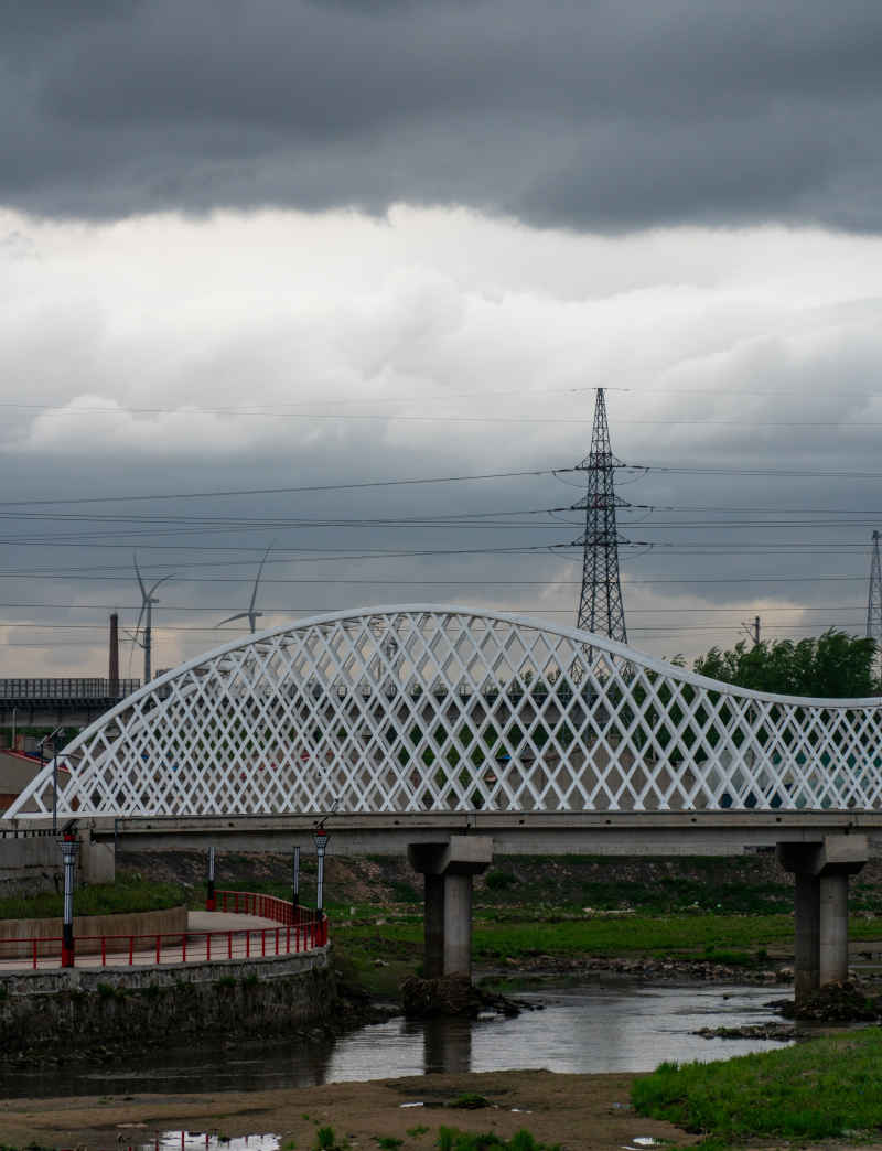 雨后的哈信息大桥