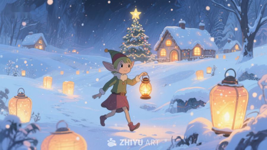 雪夜精灵提灯漫步 376