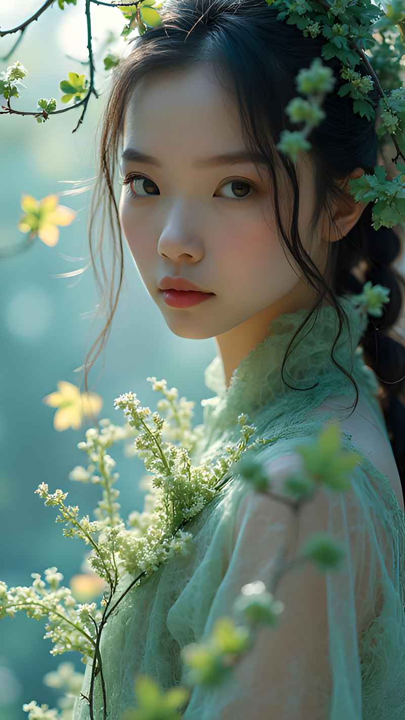 森林系列五颜六色古风艺术美女 60