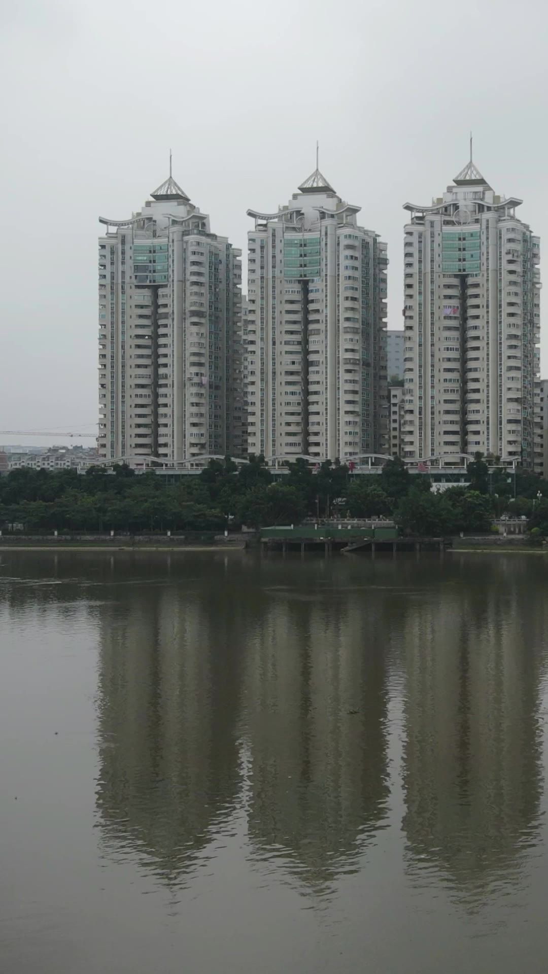  福建福州城市风光竖屏航拍