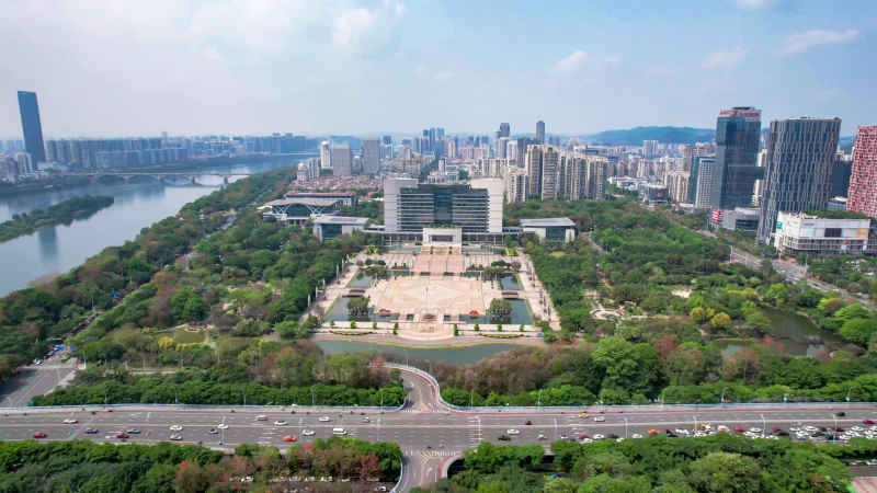 广西柳州城市风光航拍摄影图