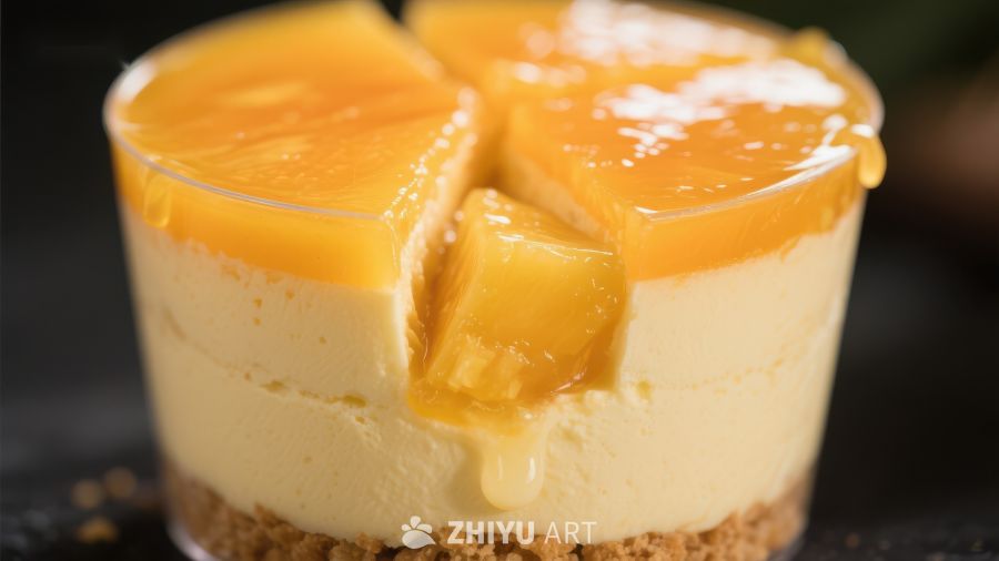 芒果慕斯蛋糕，浓郁果香与奶油的完美结合