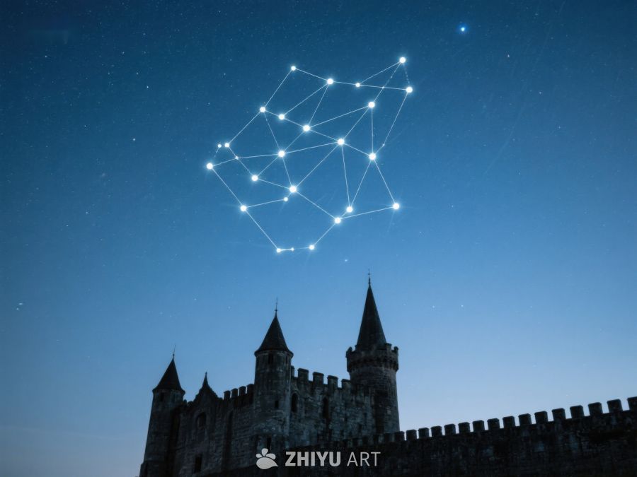 夜空下的城堡与星座 296