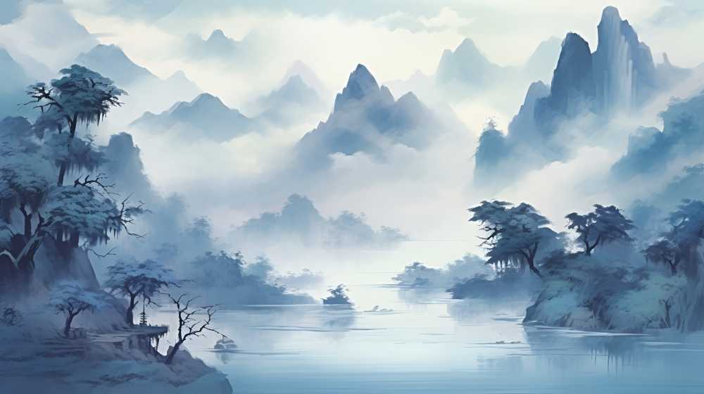 山水画每一幅都是艺术