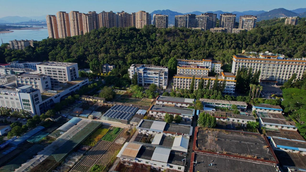 航拍福建农林大学景观