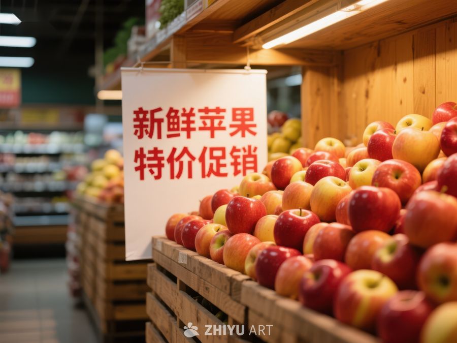 超市新鲜苹果特价促销 156
