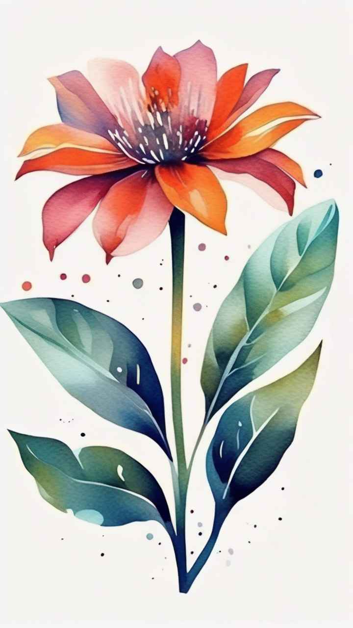 花朵植物插画背景 14