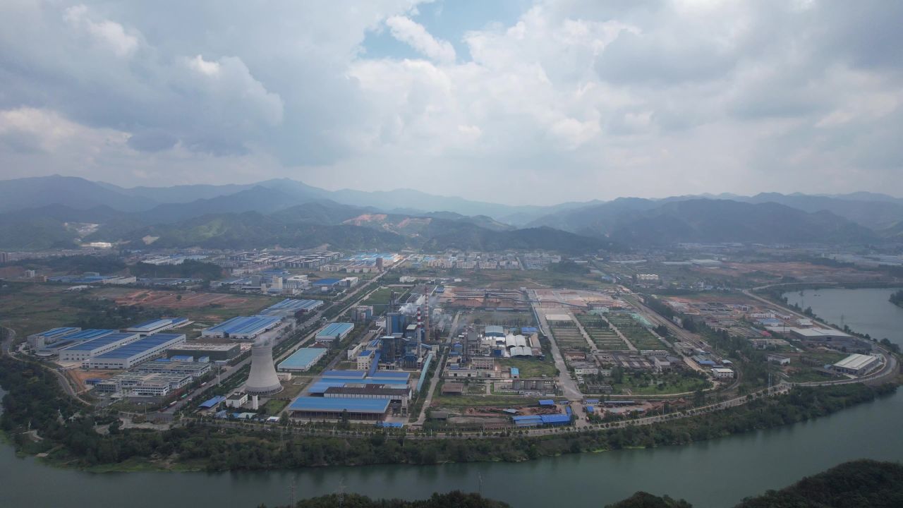 城市工业园工厂生产加工怀化高新区航拍