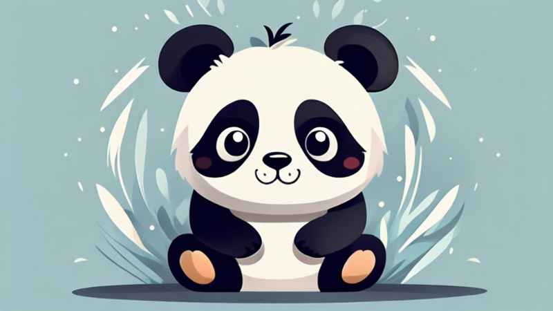 可爱熊猫插画简约风格 105