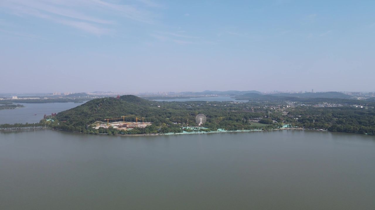 湖北武汉东湖5A景区航拍 