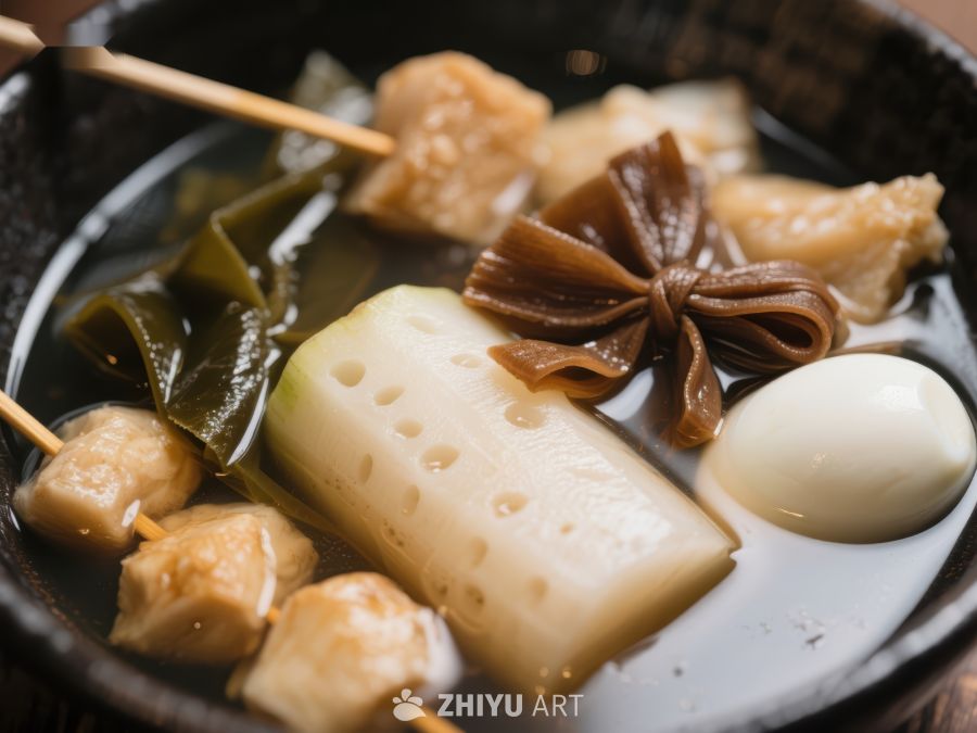 日式关东煮，热汤中的美味食材 1034