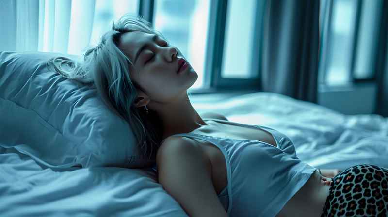 不同的睡姿的美女摄影图 95