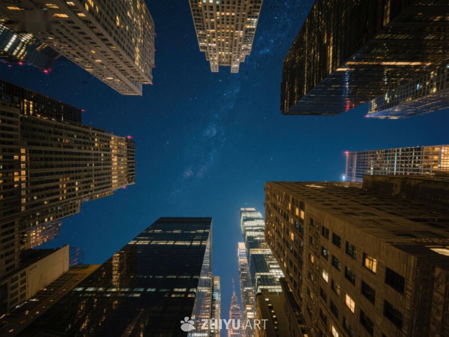 夜空下的城市高楼 292