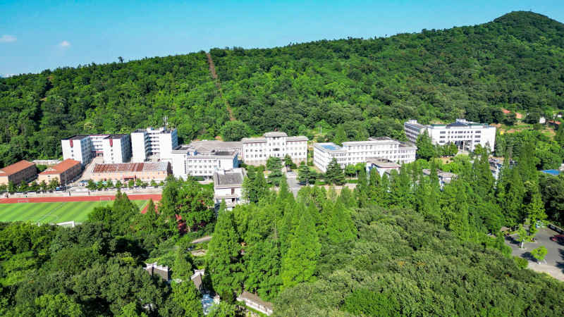 航拍湖北文理学院大学环境  