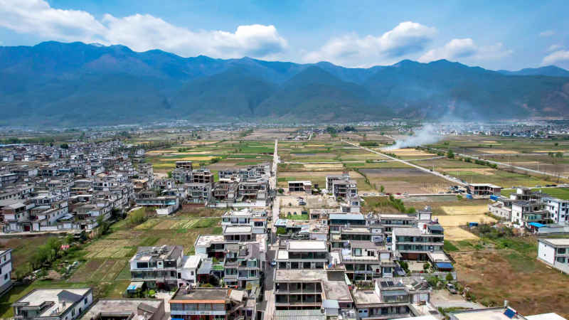 山川丘陵农田农业种植航拍图 
