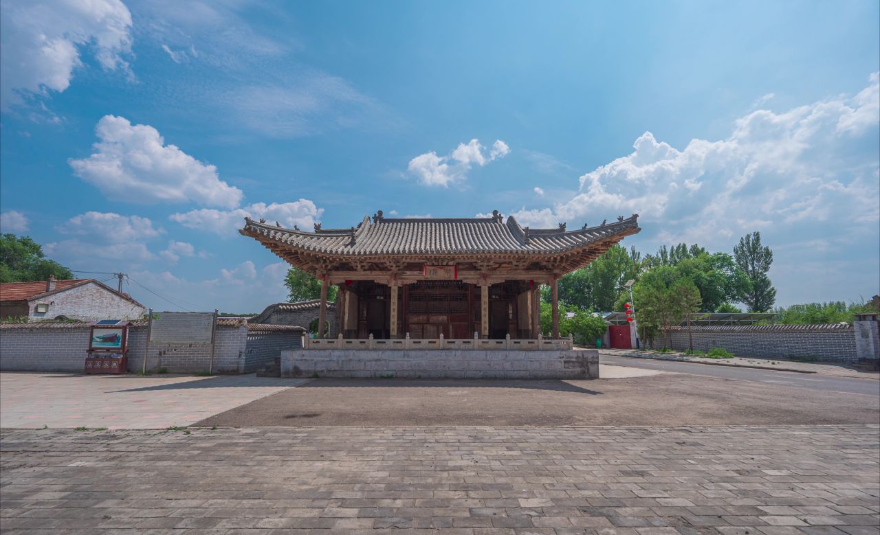 山西古寺庙古建筑多云延时