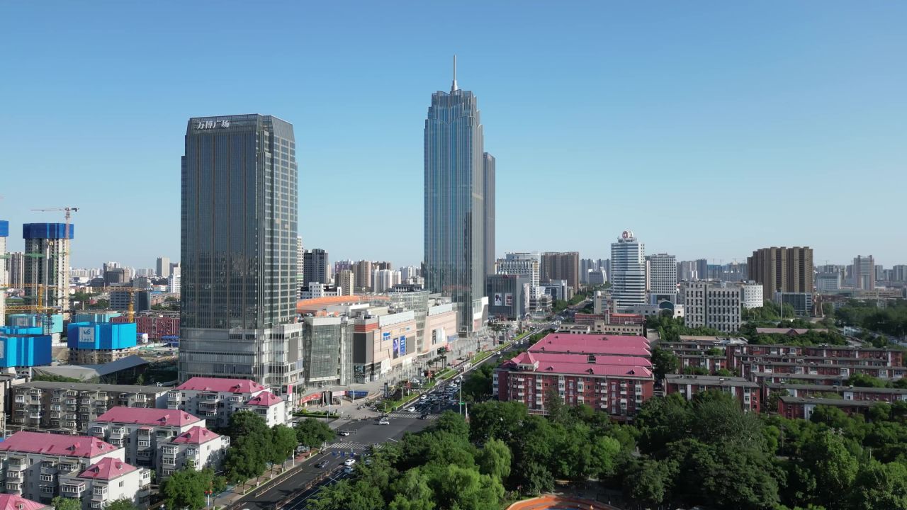 航拍河北保定万博广场