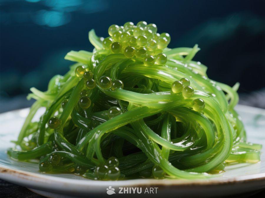 鲜嫩海葡萄沙拉特写 1527