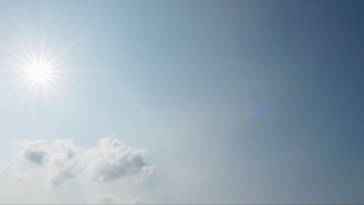 蓝天白云烈日当空延时摄影 11