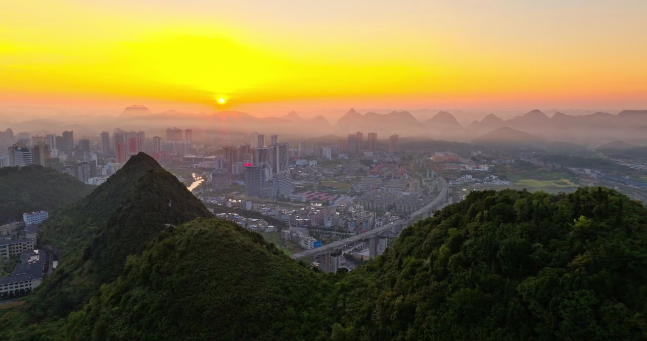 贵州安顺平坝城市风光航拍 10