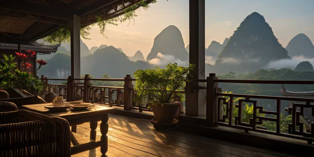 唯美山水画风景