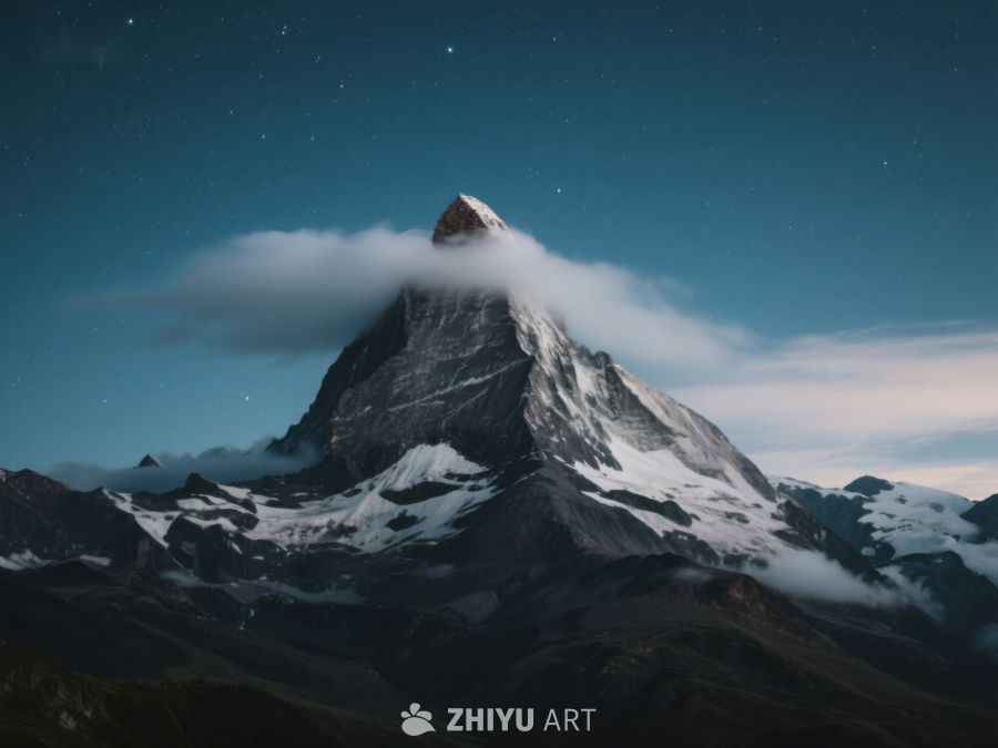 夜幕下的雪山之巅 456