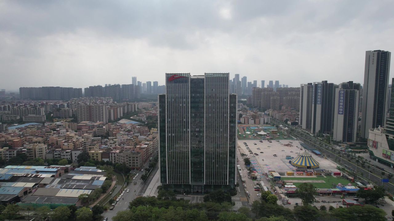 广东佛山城市风光航拍 