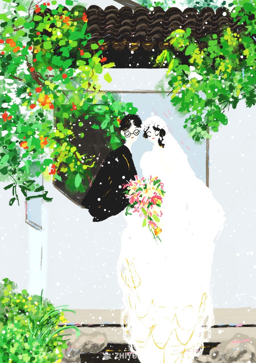 原创治愈插画作品素材四季节气节日自然 97